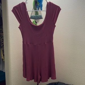 Mauve stretchy cute romper.